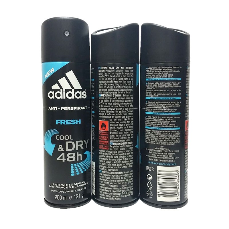 Adidas Body Spray 200ml men, Cool & Dry Fresh