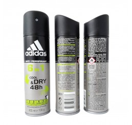 Adidas Body Spray 200ml men, Cool & Dry 6in1 