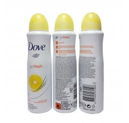 Dove Body Spray 150ml woman, Go Fresh, grapefruit & lemongrass scent