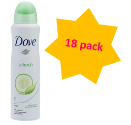 Dove Body Spray 150ml woman, Go Fresh, cucumber & green tea scent - 18 pack