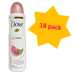 Dove Body Spray 150ml woman, Go Fresh, pomegranate & lemon verbena scent - 18 pack