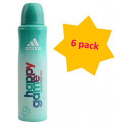 Adidas Body Spray 75ml woman, Happy Game - 6 pack