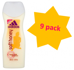 Adidas Shower Gel 250ml woman, Soft Honey - 9 pack