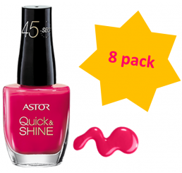 Astor Nail Polish 8ml woman, Quick'N Shine 203 Into the Sunset - 8 pack