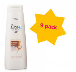 Dove Shampoo 250ml unisex, hair therapy, Silk & Shine - 9 pack