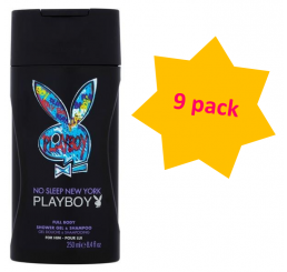 Playboy Shower Gel 250ml men, No Sleep New York - 9 pack
