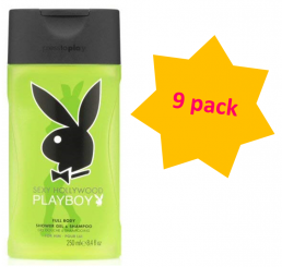 Playboy Shower Gel 250ml men, Sexy Hollywood - 9 pack