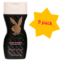 Playboy Shower Gel 250ml woman, Play it Spicy, Dazzling & Provocative - 9 pack