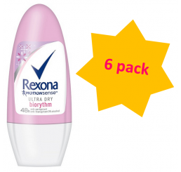 Rexona Deo Roll On 50ml woman, Biorythm - 6 pack