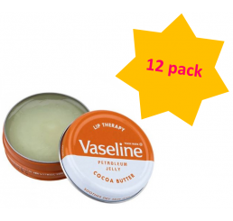 Vaseline Lip Therapy 20g unisex, Cocoa Butter - 12 pack