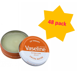 Vaseline Lip Therapy 20g unisex, Cocoa Butter - 48 pack