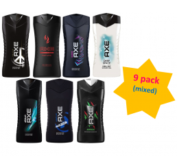 BUNDLE - AXE Shower Gel 250ml men, Mixed pack - 9  (select any scents)