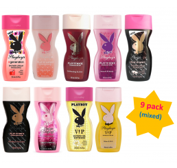 BUNDLE - Women's Playboy Shower Gel 250ml - Mix, 9 pack (any scents)