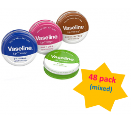 BUNDLE - Vaseline Lip Therapy 20g unisex, Mix - 48 pack (12 each)