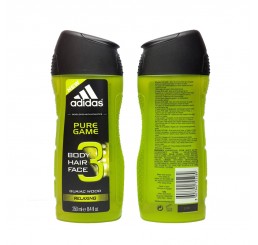 Adidas Shower Gel 250ml men, 3in1 Hair & Body Pure Game