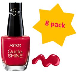 Astor Nail Polish 8ml woman, Quick'N Shine 305 Drive in my Cabriolet - 8 pack